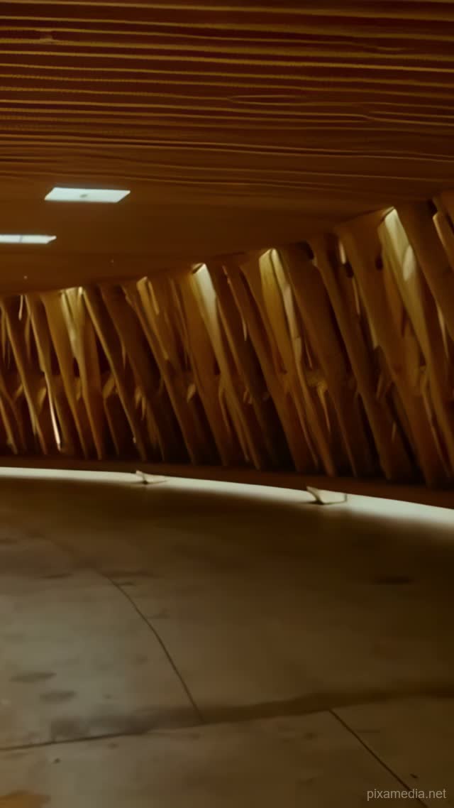 Siza's Wooden Serpent - Architecture & Interior AI stock